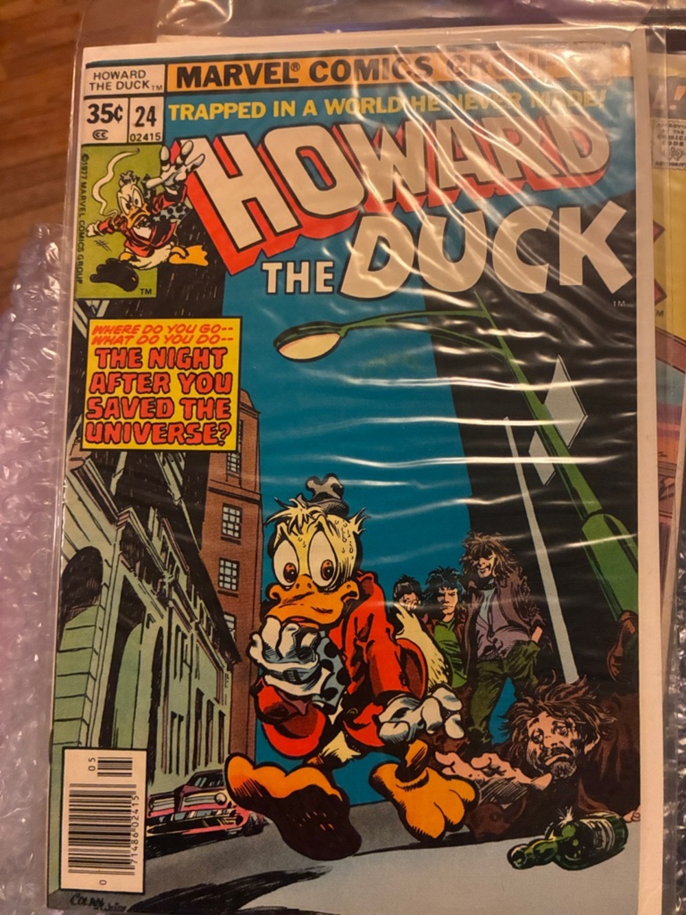 Marvel Howard the Duck Comic Cover - Blue, Red, Yellow